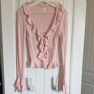 LPA Light Pink Ruffle Blouse